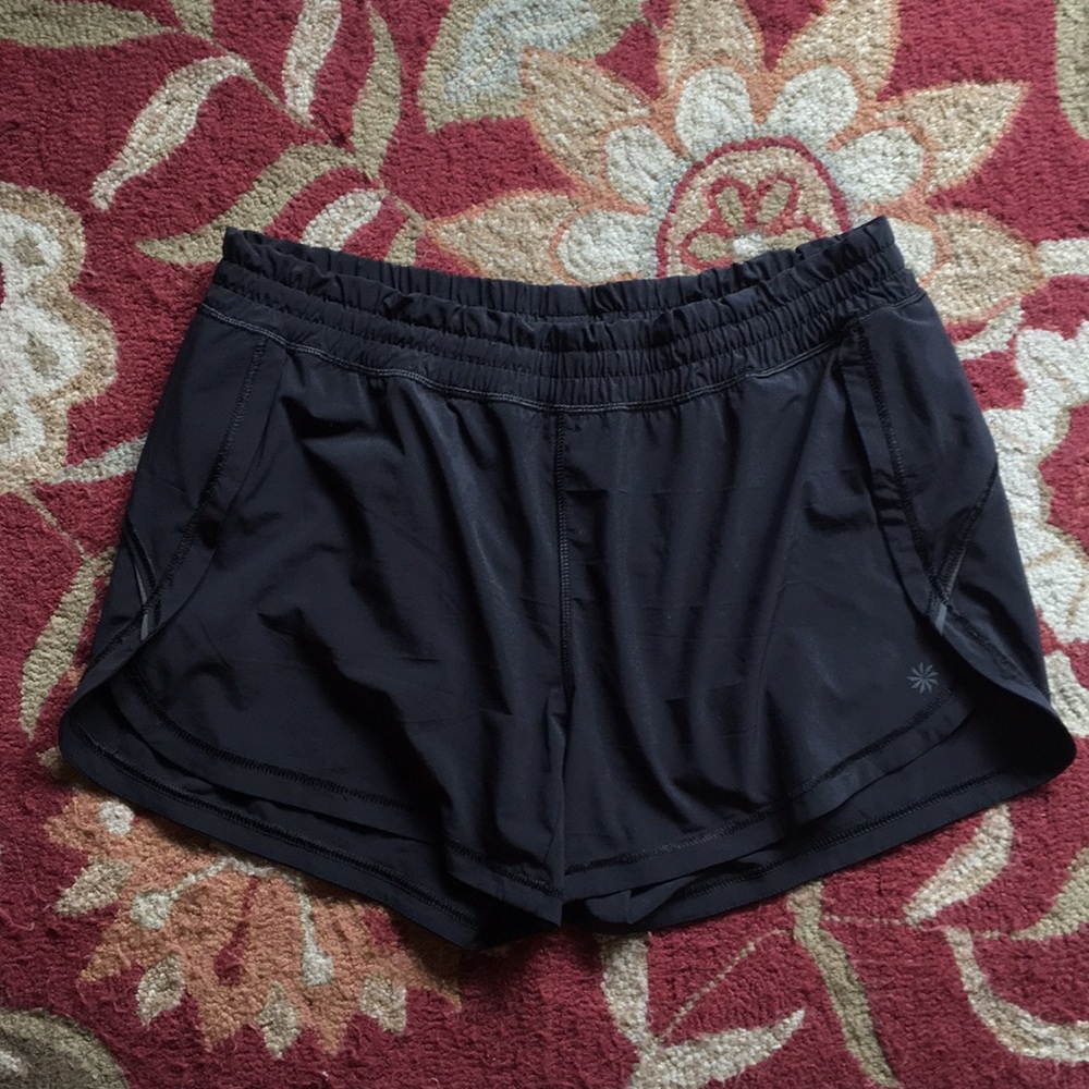 Athleta Black Running Shorts, with Liner (large)